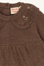 hust and claire HCKlara knit Strickkleid braun