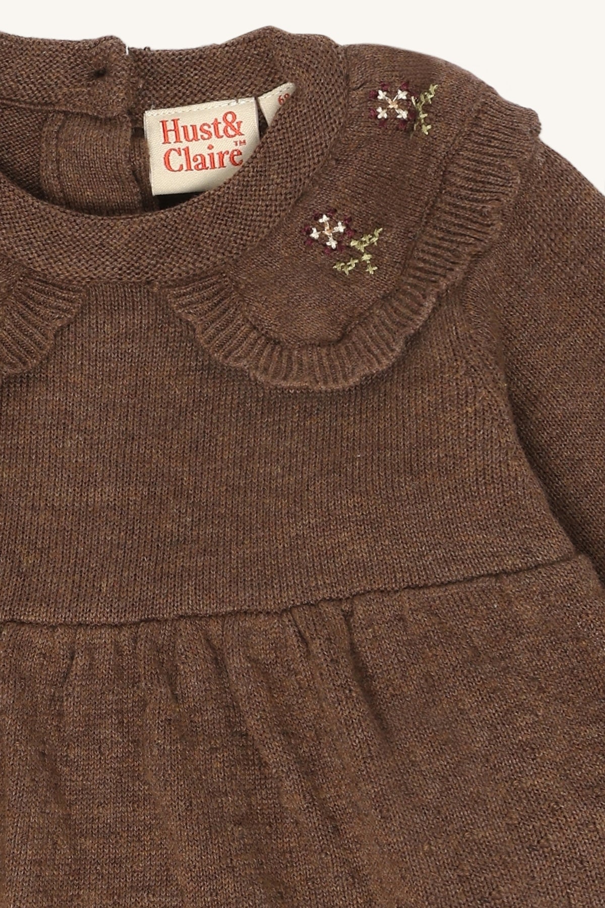 hust and claire HCKlara knit Strickkleid braun
