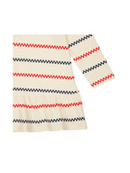 Pippi Langstrumpf -  Kleid Pippi Streifen – Beige/Rot/Blau Sweatstoff