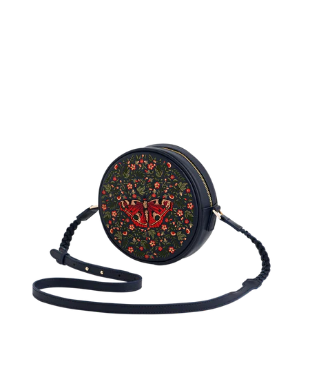 FABLE England Runde Tasche mit Schmetterlingsmotiv Chloe