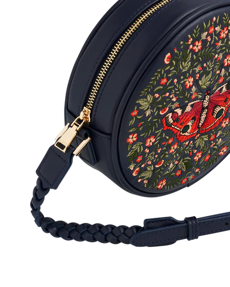 FABLE England Runde Tasche mit Schmetterlingsmotiv Chloe