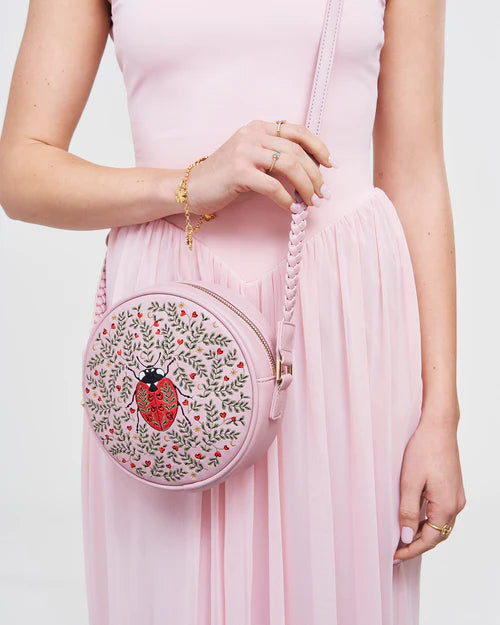 FABLE England Runde Tasche „Chloe Marienkäfer“ in Rosa
