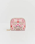 FABLE England Penelope kleine Geldbörse mit floralem Herzmotiv in Rosa