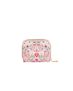FABLE England Penelope kleine Geldbörse mit floralem Herzmotiv in Rosa