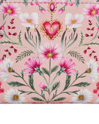 FABLE England Penelope kleine Geldbörse mit floralem Herzmotiv in Rosa