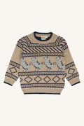 hust and claire - HC Pelle Dino Strickpullover mit Dino im Norwegerstil