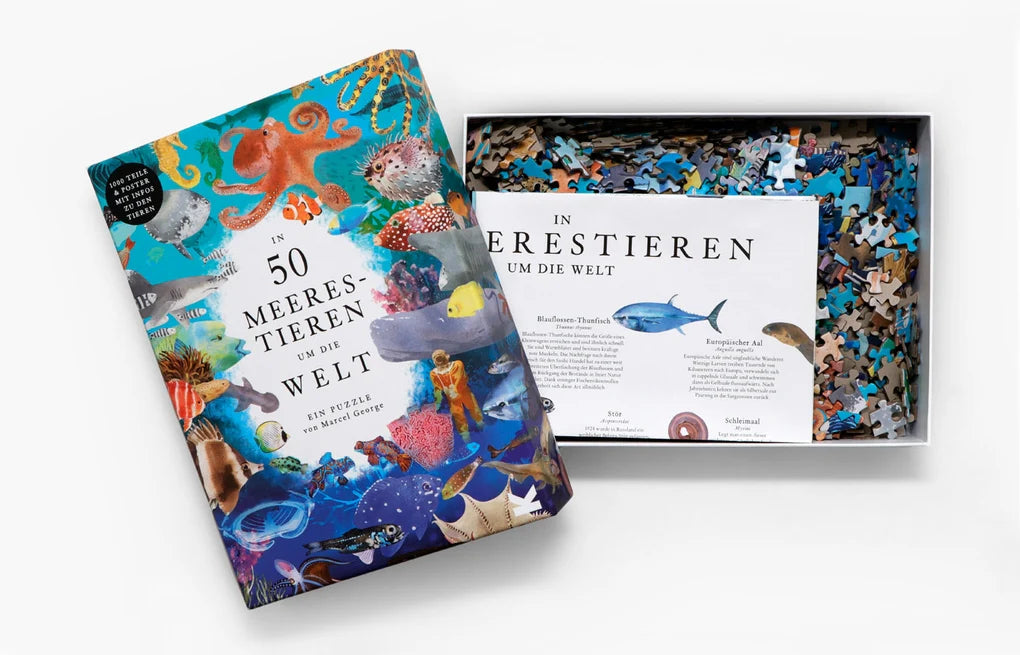 LAURENCE KING VERLAG  In 50 Meerestieren um die Welt - Ein 1000-Teile-Puzzle