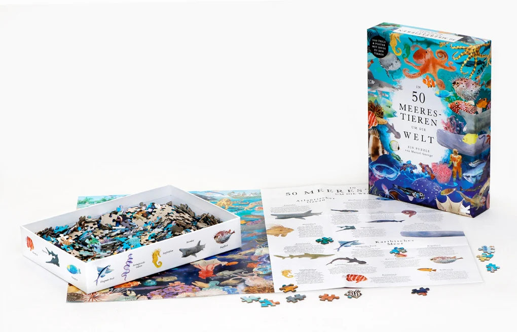 LAURENCE KING VERLAG  In 50 Meerestieren um die Welt - Ein 1000-Teile-Puzzle