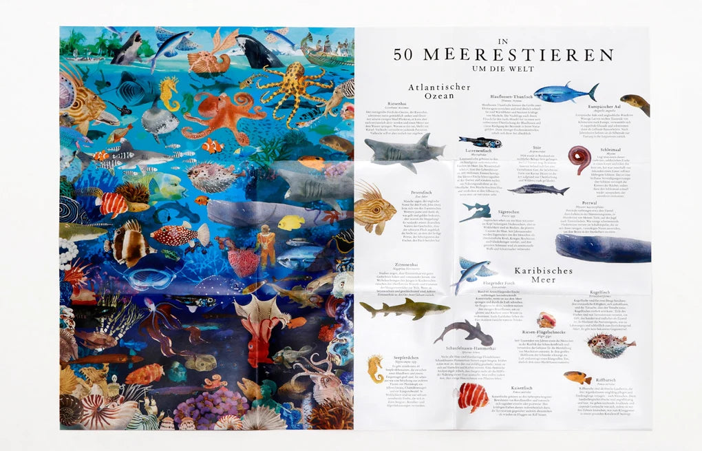 LAURENCE KING VERLAG  In 50 Meerestieren um die Welt - Ein 1000-Teile-Puzzle