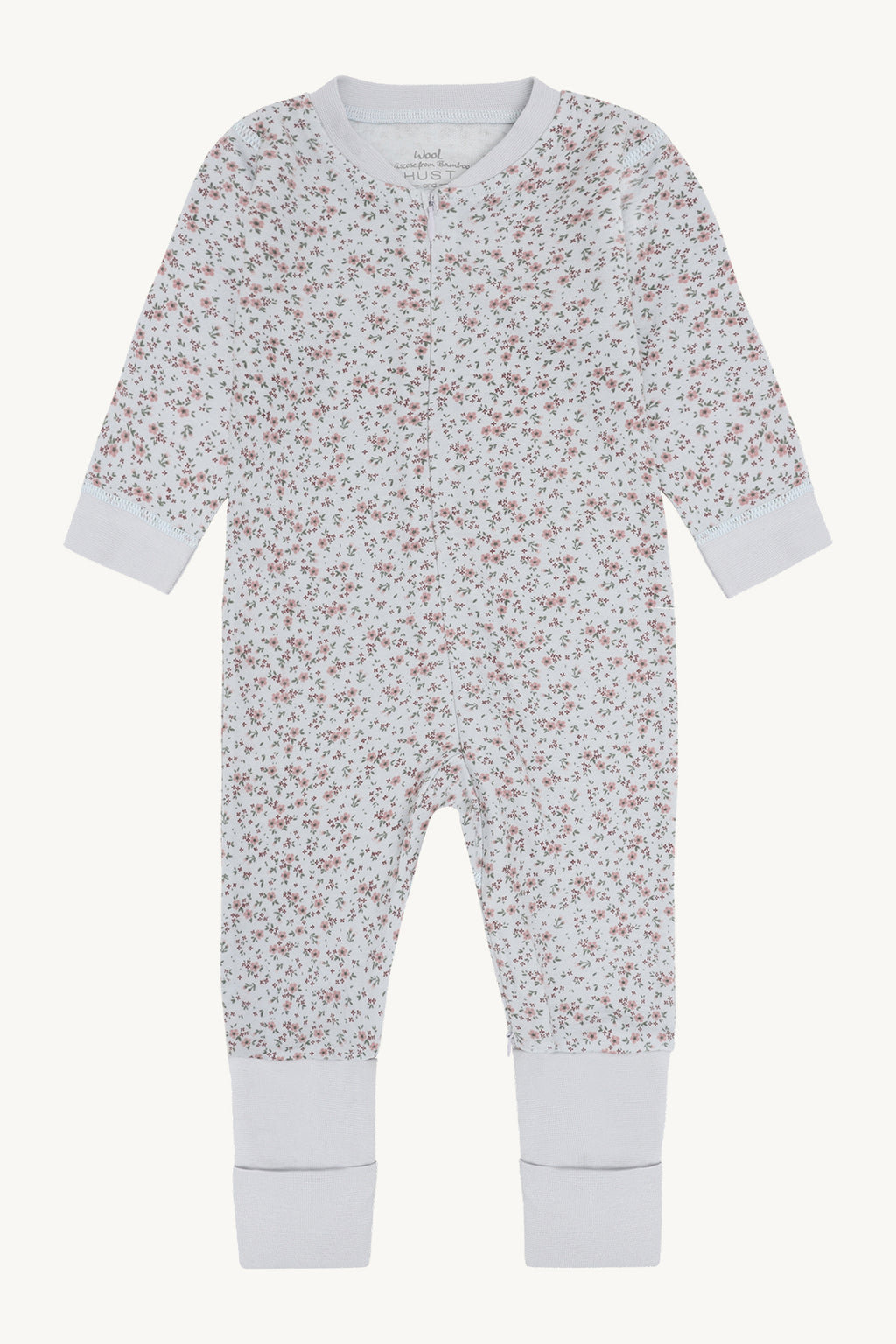NEU! HUST & CLAIRE HCManu Zip Tiny Farbe a bit blue -hochwertiger Wolle/Bambus Schlafanzug liberty