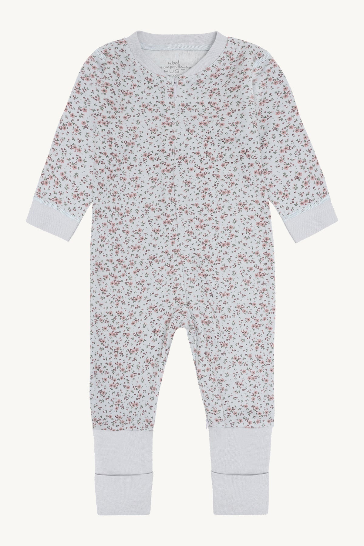 NEU! HUST & CLAIRE HCManu Zip Tiny Farbe a bit blue -hochwertiger Wolle/Bambus Schlafanzug liberty