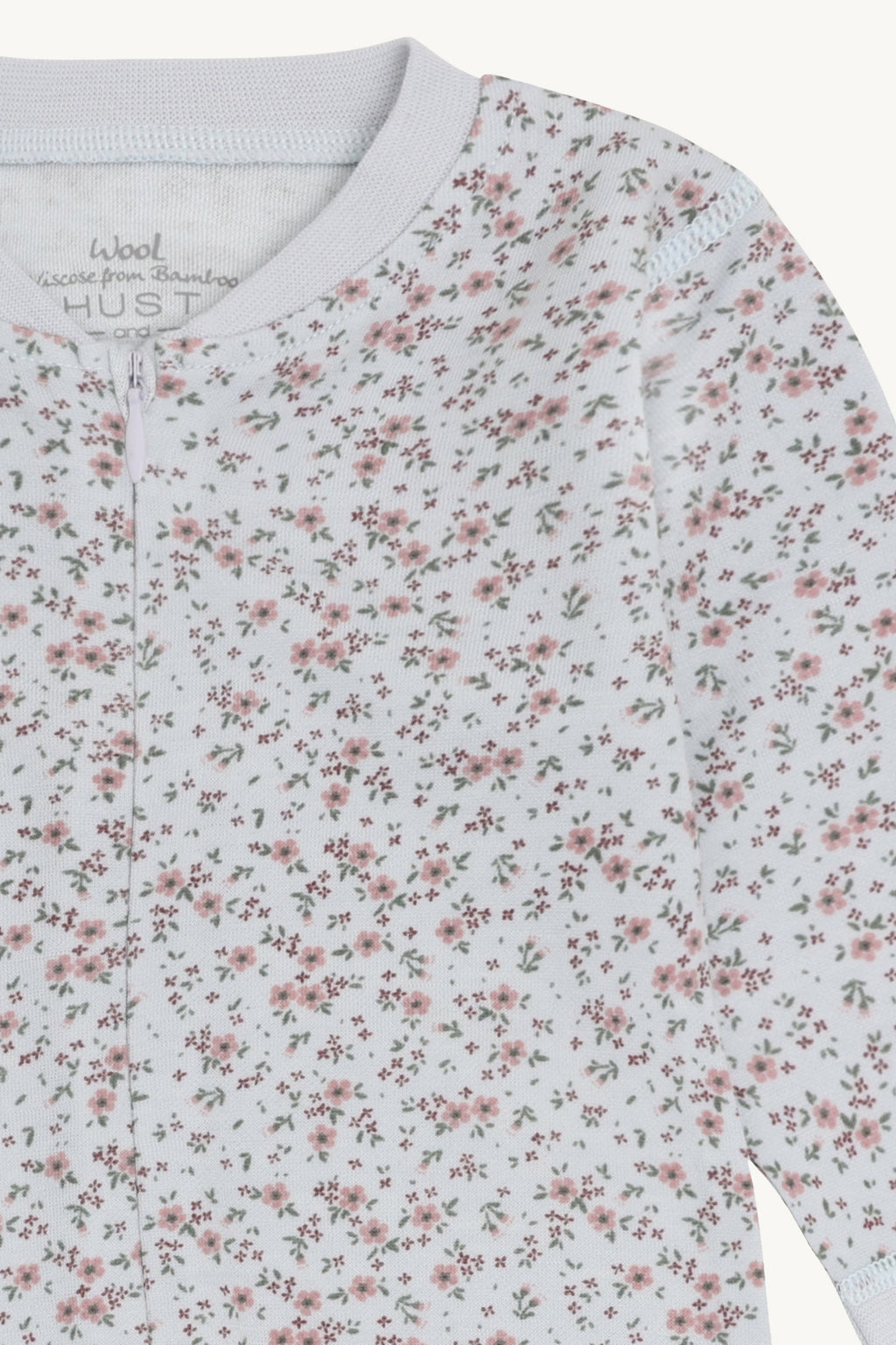 NEU! HUST & CLAIRE HCManu Zip Tiny Farbe a bit blue -hochwertiger Wolle/Bambus Schlafanzug liberty
