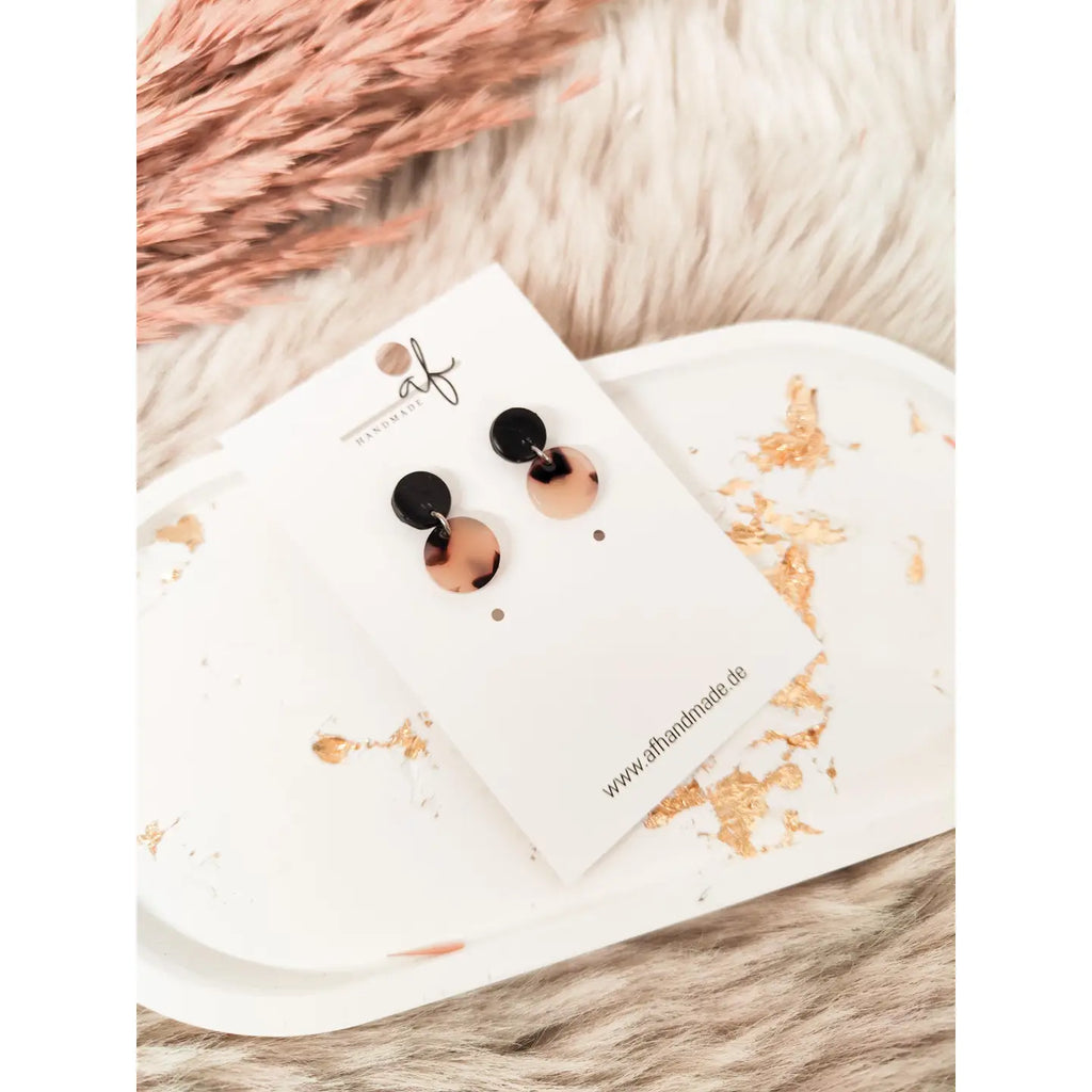 afHandmade Ohrringe Leo mit silberfarbigem Stecker