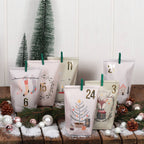 Papierdrachen Adventskalender bedruckt Hygge Style DIY