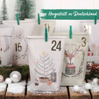 Papierdrachen Adventskalender bedruckt Hygge Style DIY