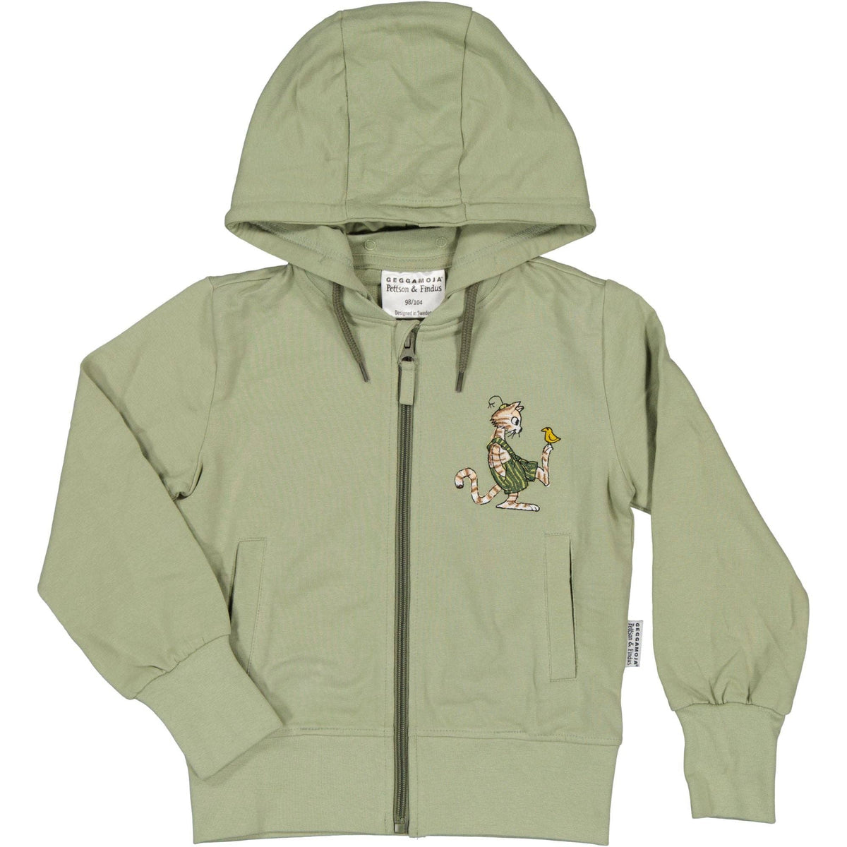 Hoodie mit abnehmbarer Kapuze Pettersson und Findus Olivgrün