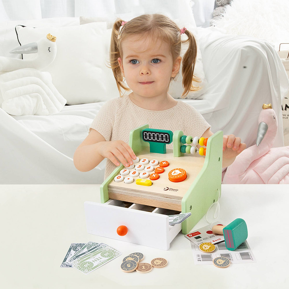 Classic World Kaufladen Kasse: 19x20x14 cm / Ab 3 Jahre