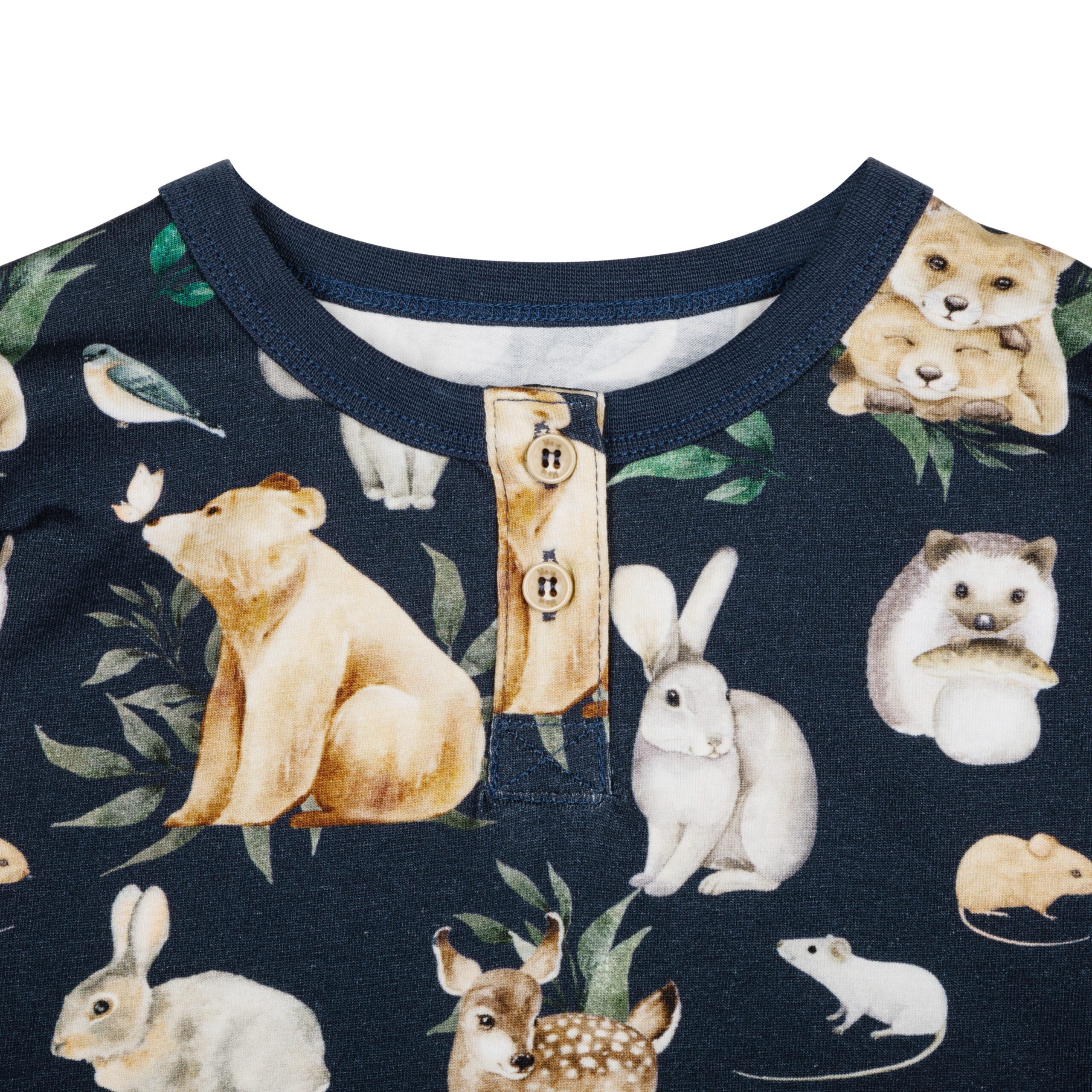 Ma-ia Family Forest Animal Shirt Blue Waldtiere Langarmshirt dunkelblau jetzt reduziert!