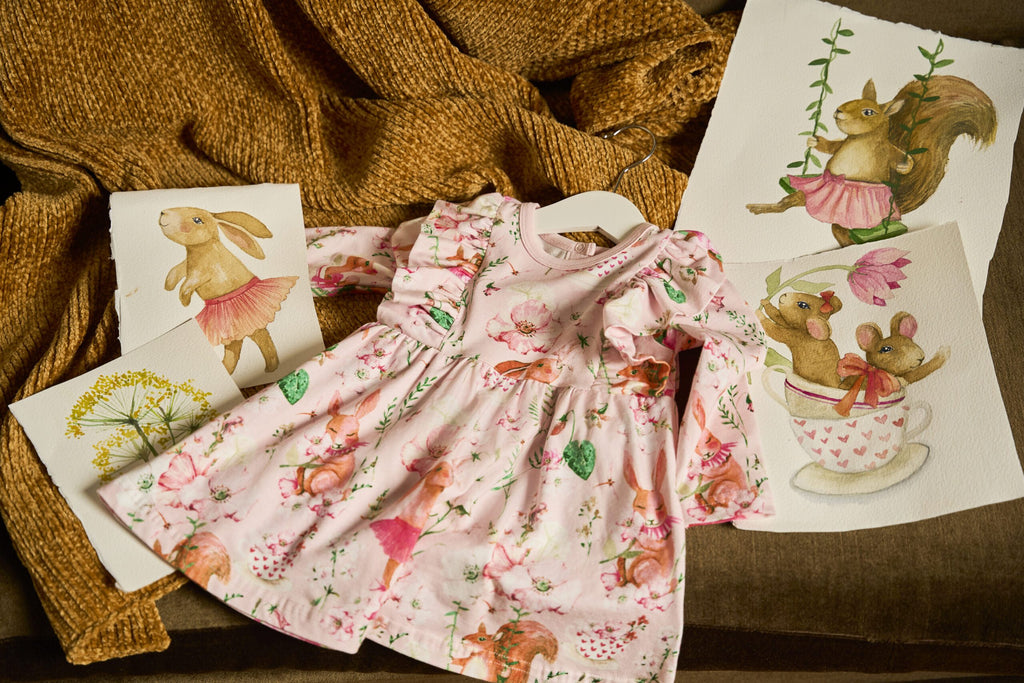 Baby Bodysuit Dress Fairyland  Märchenland Babykleid mit Body  von Ma-ia Family