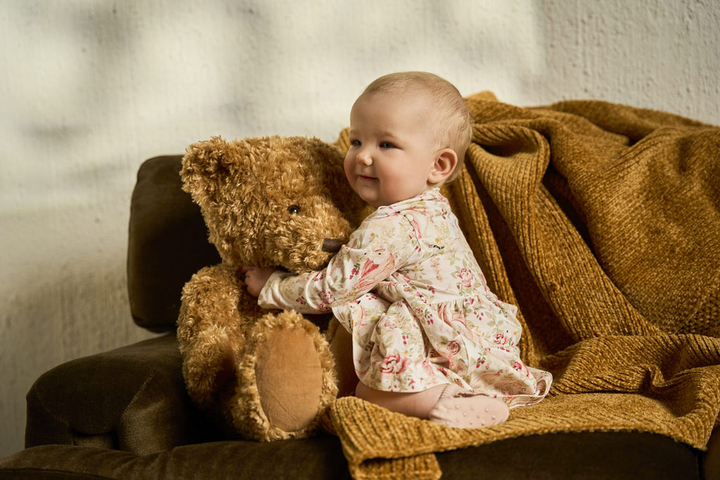 Unicorn Babykleid mit Einhorn in cremeweiß von Ma-ia Family