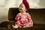 Baby Bodysuit Peonies Pfingstrosenkleid mit integriertem Body von Ma-ia Family