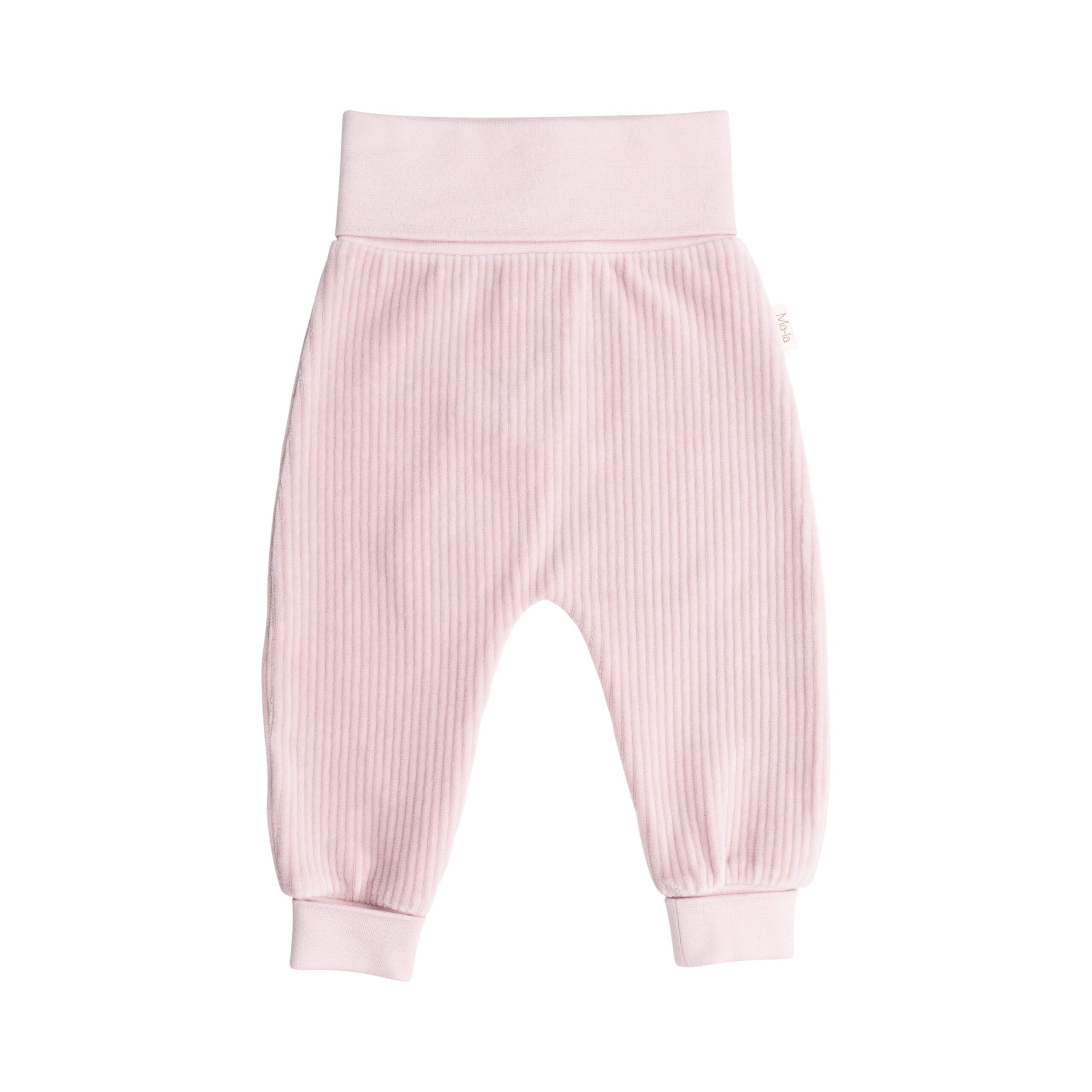 Ma-ia  Aaro trousers, Babyhose aus Feincordjersey light rose noch in Gr. 74 vorrätig
