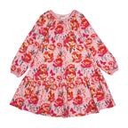 Langarmkleid Peonies Pfingstrosenkleid  in rosa pink von Ma-ia Family