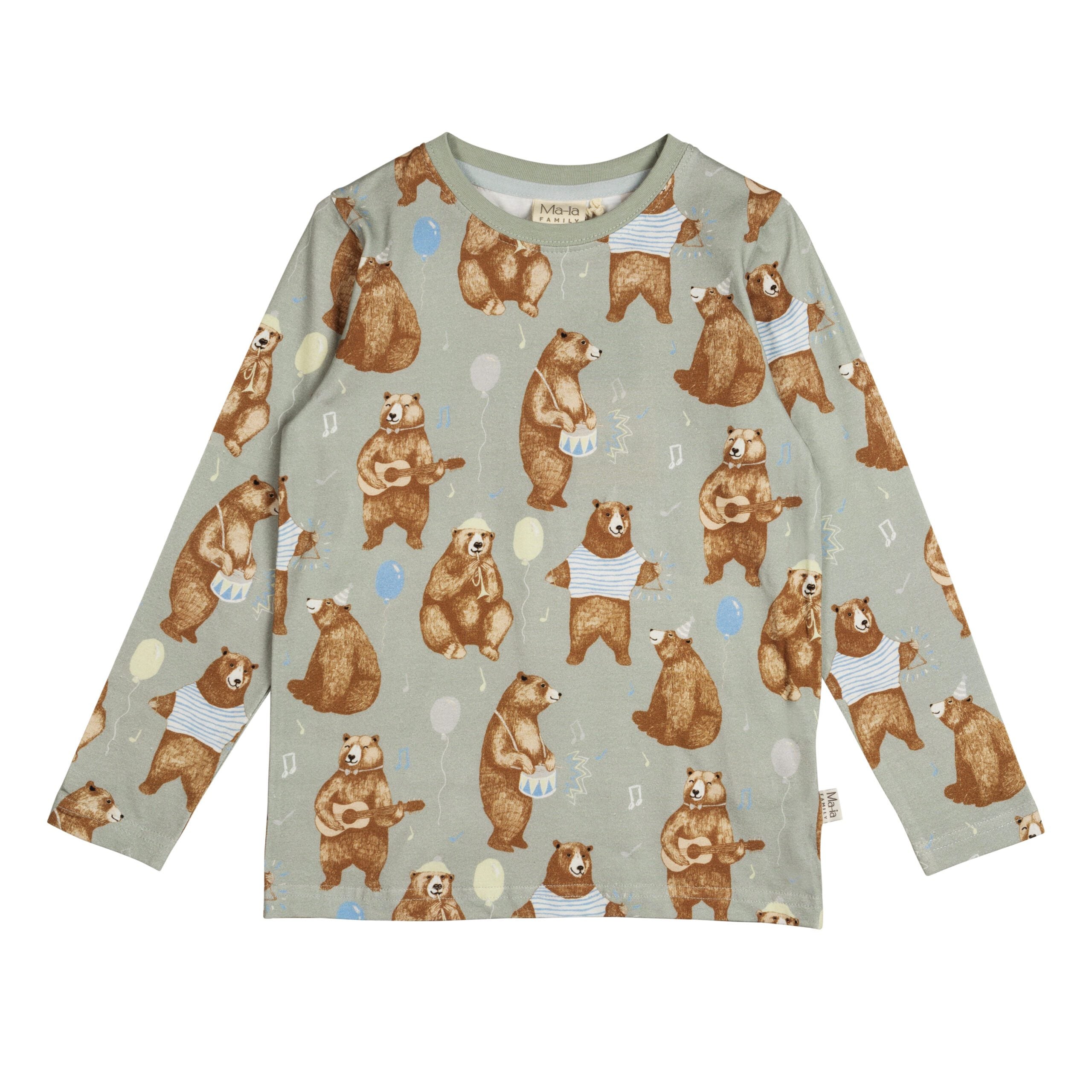 T-Shirt Bears in salbei/braun von Ma-ia Family -50% reduziert
