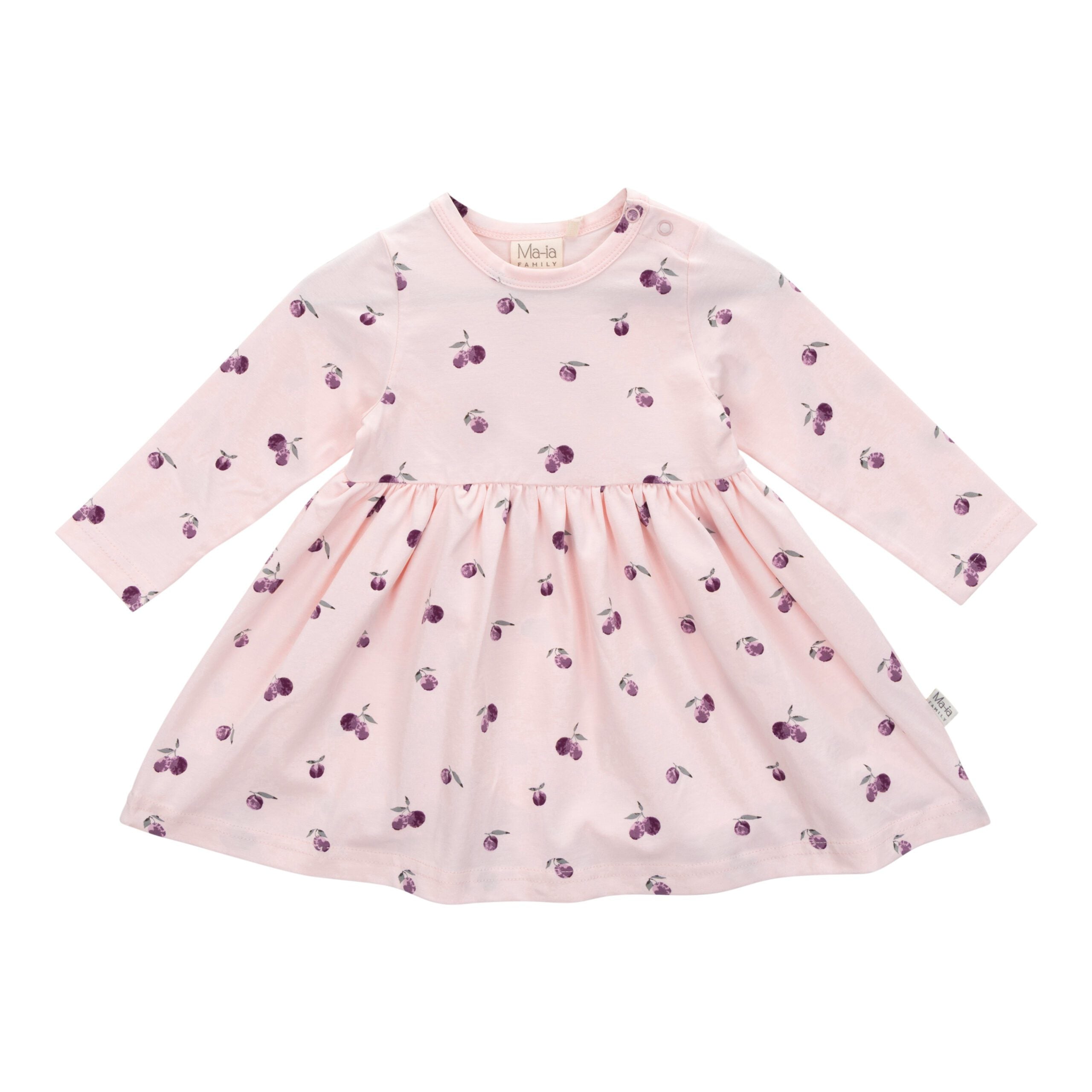 Plums Baby dress - Babykleid, hellrosa bedruckt