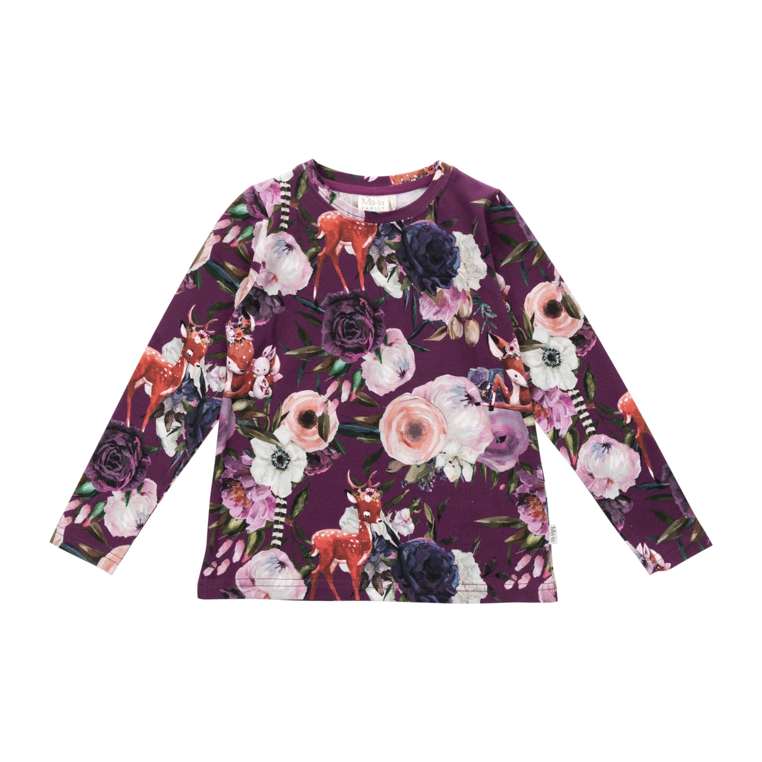 Ma-ia Langarmshirt mit Bambi Print lila