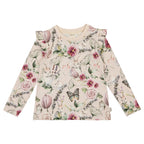 Ma-ia Family Violet Shirt mit Rüschendetails und romantischem Blumenprint