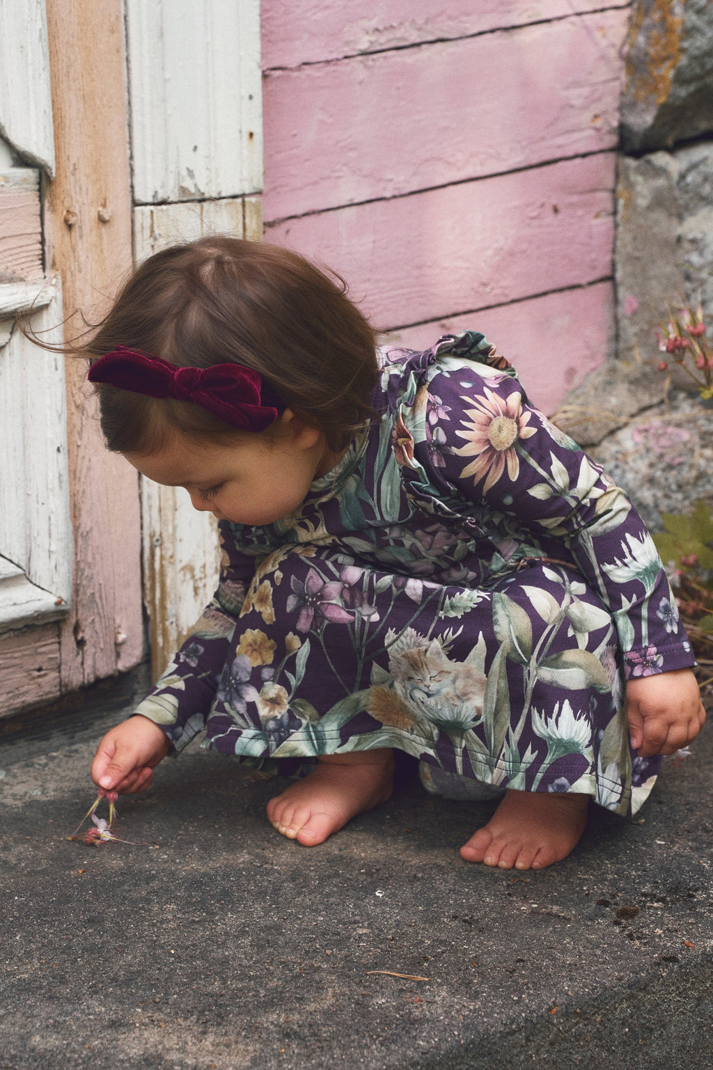 Ma-ia Family - Babykleid Catmint Dress - "Katzenminze Babykleid" violet