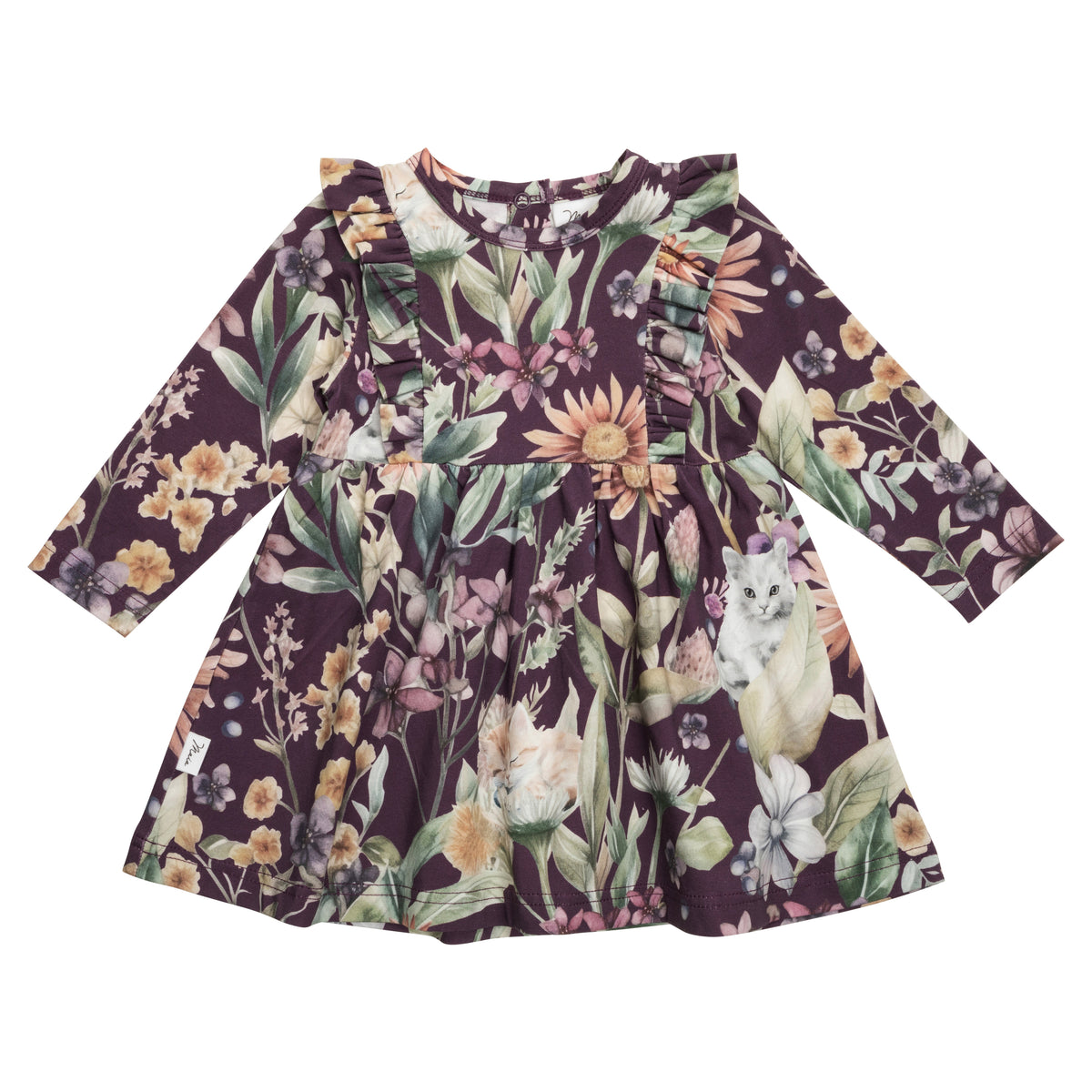 Ma-ia Family - Babykleid Catmint Dress - "Katzenminze Babykleid" violet