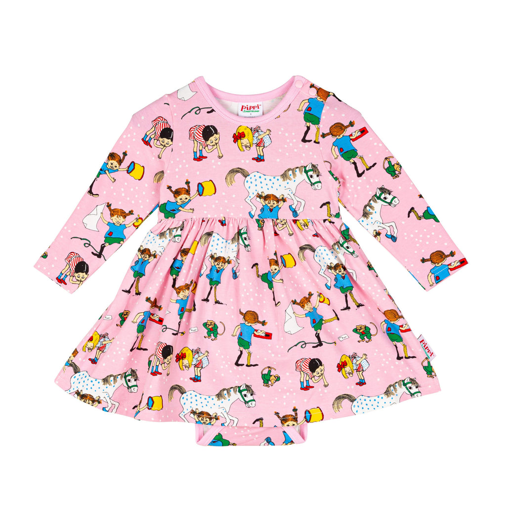 Martinex Pippi Langstrumpf Bodykleid rosa  wenige Größen jetzt reduziert!