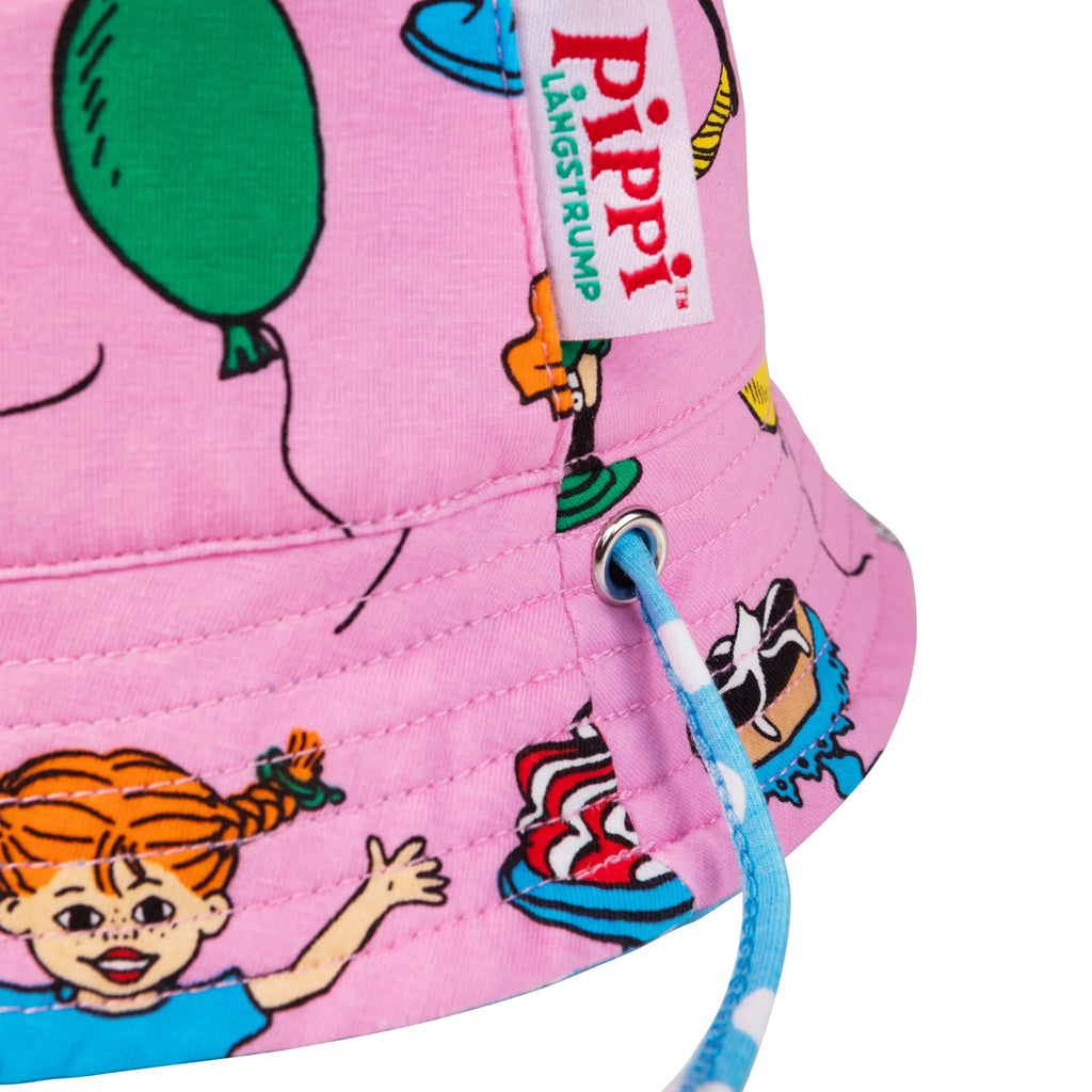 Pippi Langstrumpf Baby Hat Baby Wende Sonnenhut mit Band pink noch Größe 42/44 vorrätig!