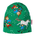 Pippi Langstrumpf Confident Beanie Mütze mit Pippi in Farbe grün