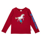 Pippi Langstrumpf Super Strong Shirt Dark red