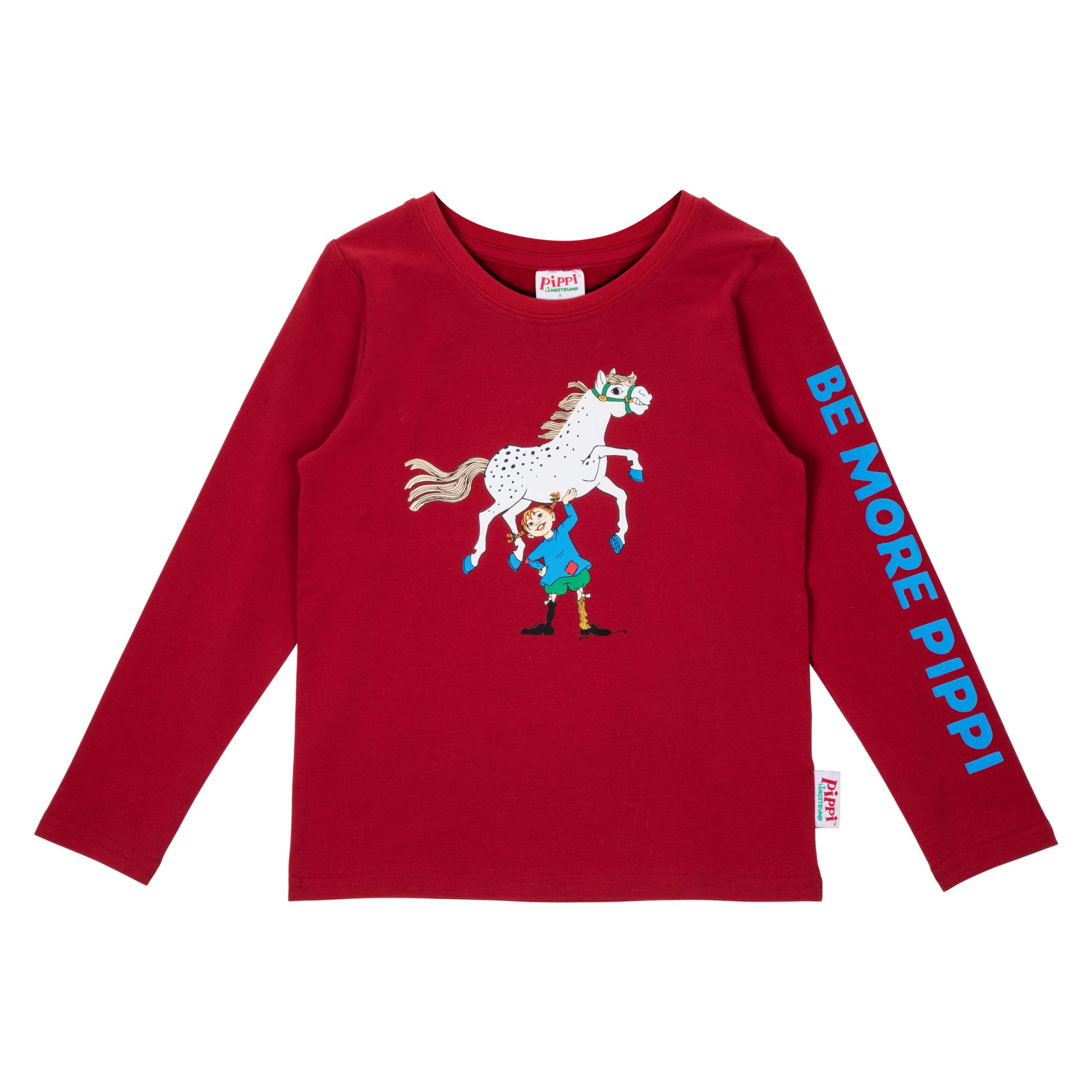 Pippi Langstrumpf Super Strong Shirt Dark red