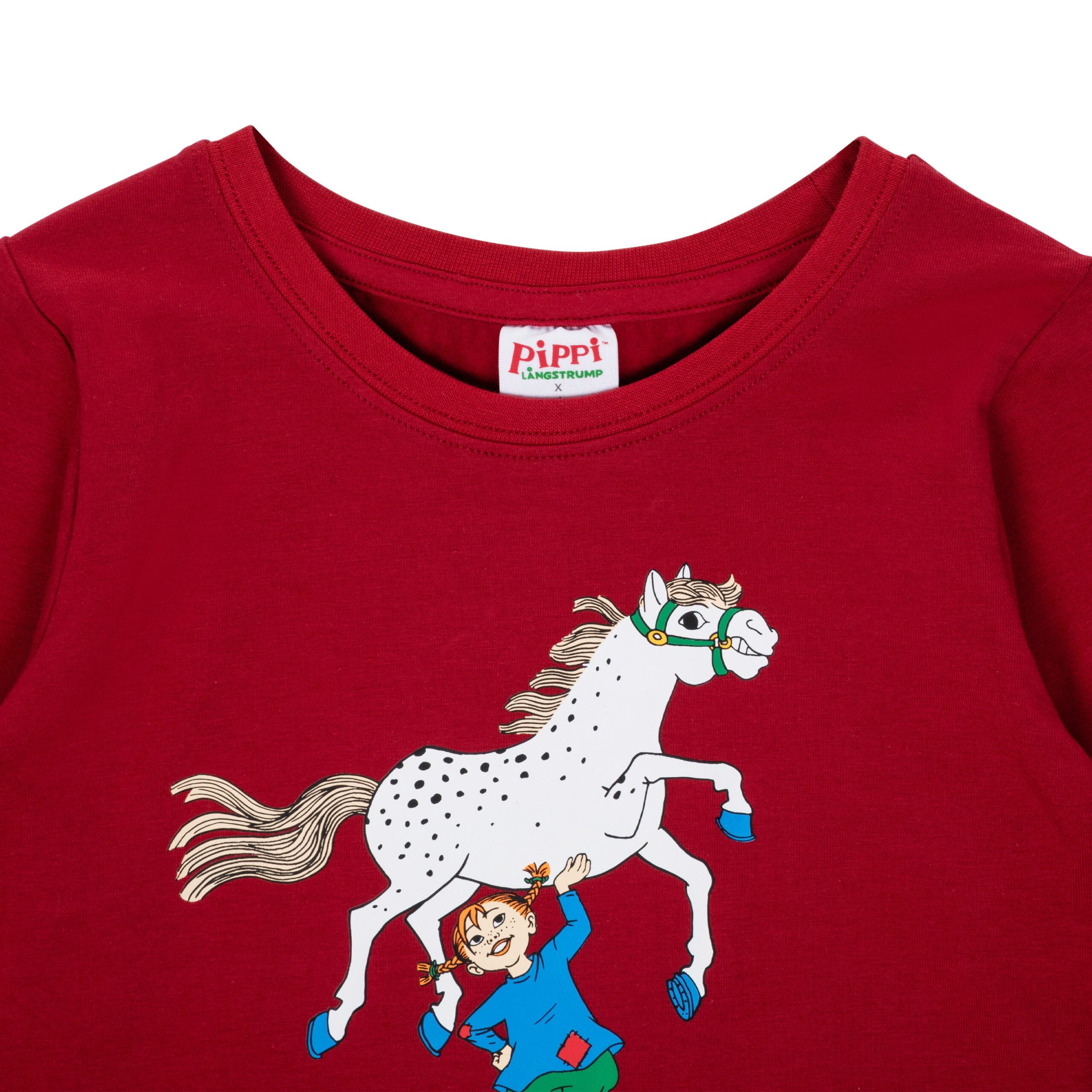 Pippi Langstrumpf Super Strong Shirt Dark red