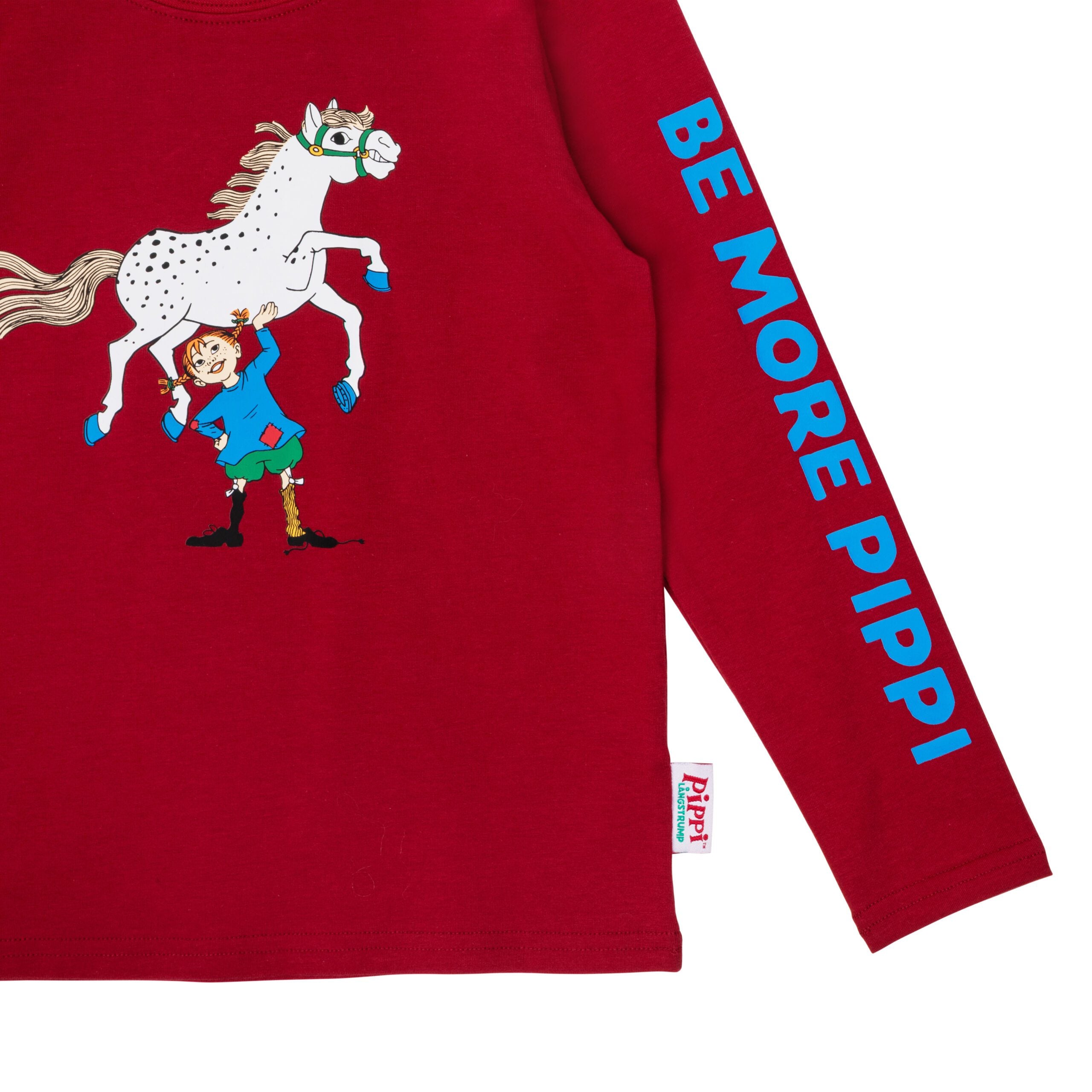 Pippi Langstrumpf Super Strong Shirt Dark red