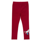 Pippi Langstrumpf Super Strong Leggings Dunkelrot