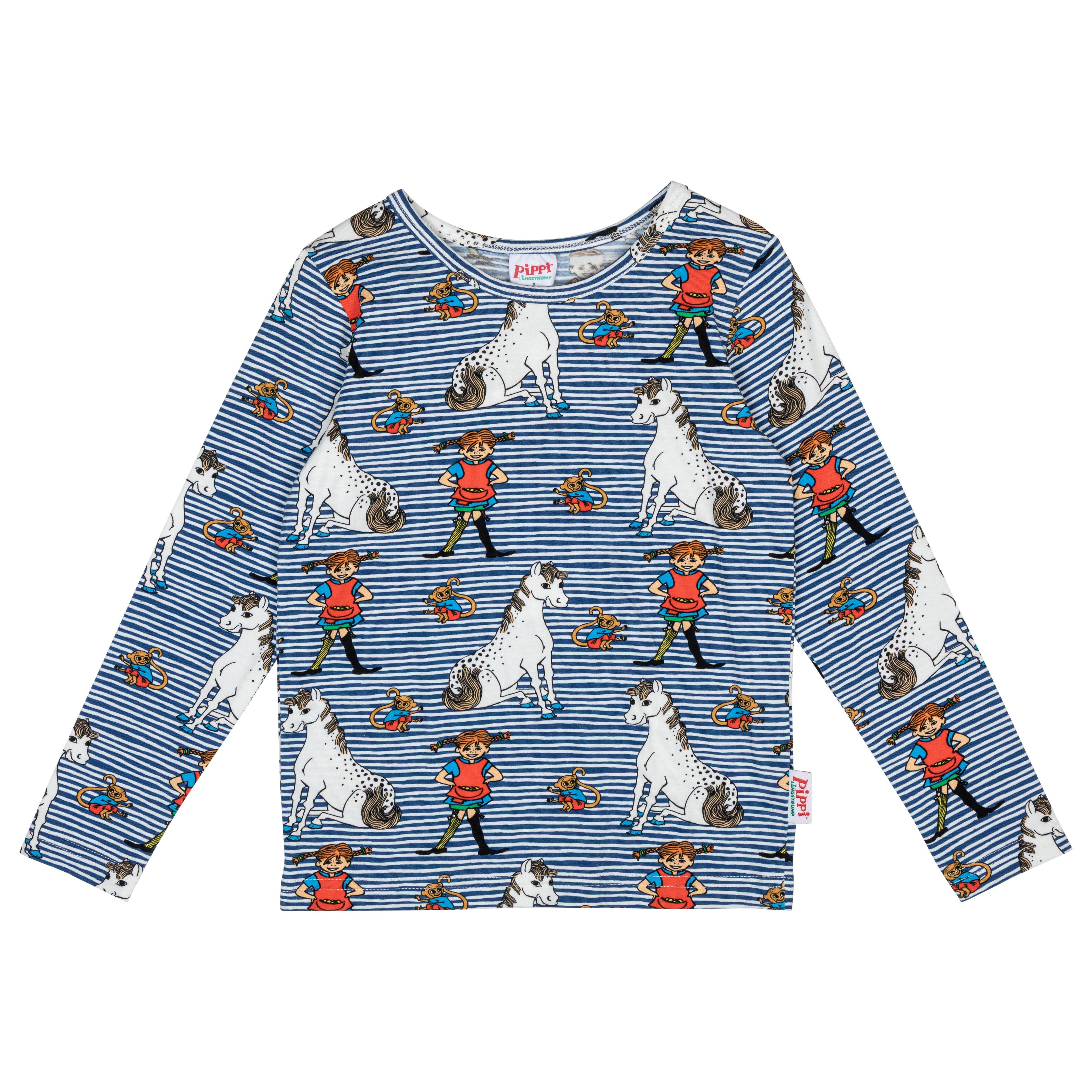 Pippi Langstrumpf - Pippi Pals Shirt Blue Shirt gestreift mit kleinem Onkel