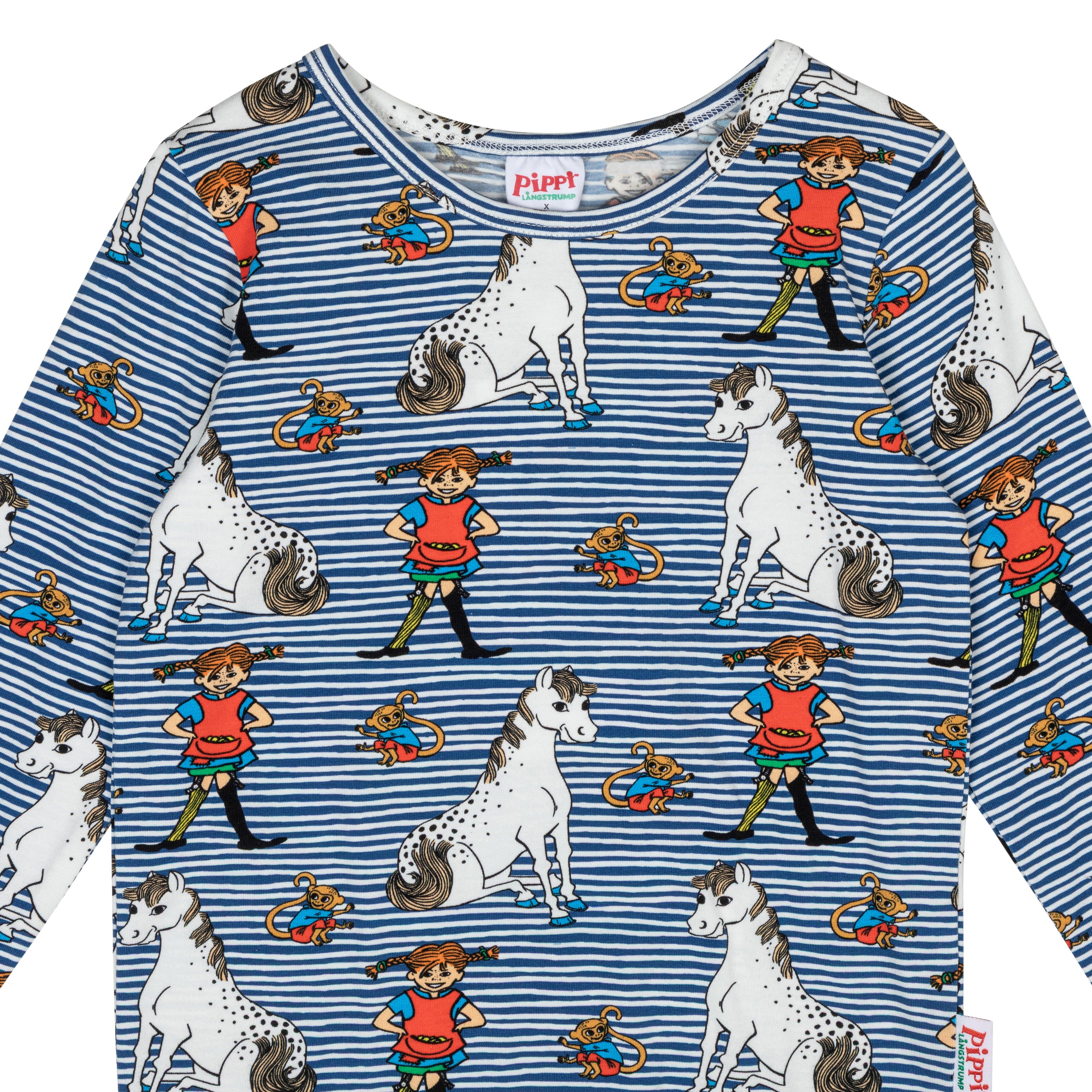 Pippi Langstrumpf - Pippi Pals Shirt Blue Shirt gestreift mit kleinem Onkel