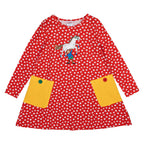 Pippi Langstrumpf - Speckled Dress red - gepunktetes rotes Kleid mit Taschen