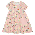Pippi Langstrumpf - pastellrose Kleid mit Pippi Langstrumpf Allover Print und Tasche