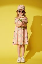Pippi Langstrumpf - pastellrose Kleid mit Pippi Langstrumpf Allover Print und Tasche