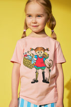 Pippi Langstrumpf Picnic T-Shirt rose -Shirt mit Pippi Print Picknick