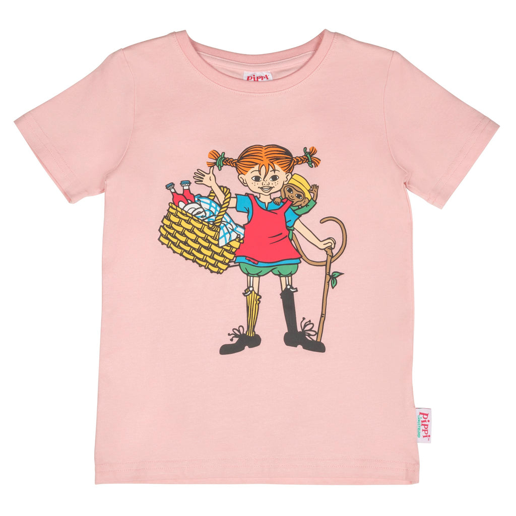 Pippi Langstrumpf Picnic T-Shirt rose -Shirt mit Pippi Print Picknick