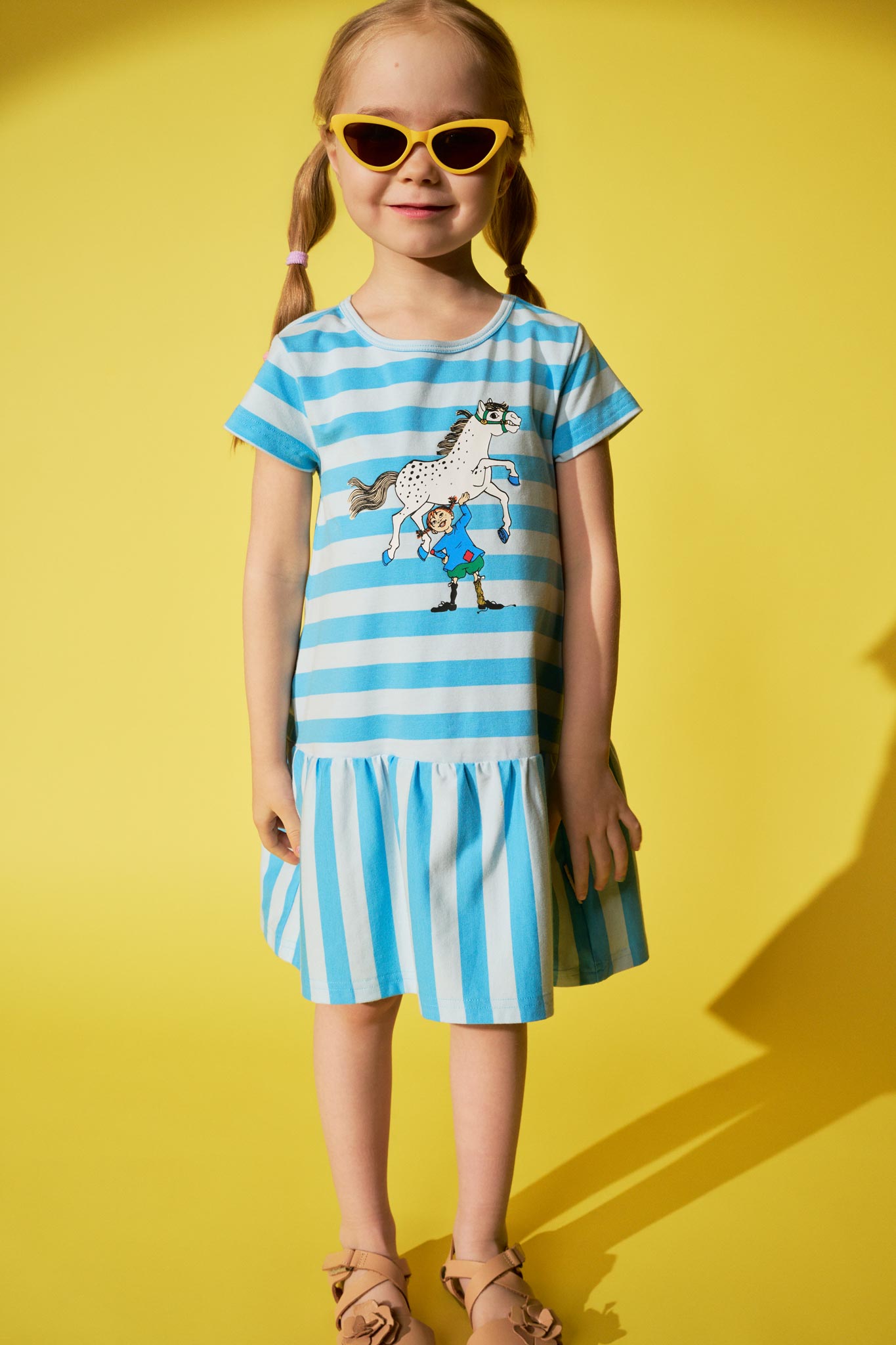Pippi Langstrumpf - Super Strong Dress blue mit kleinem Onkel