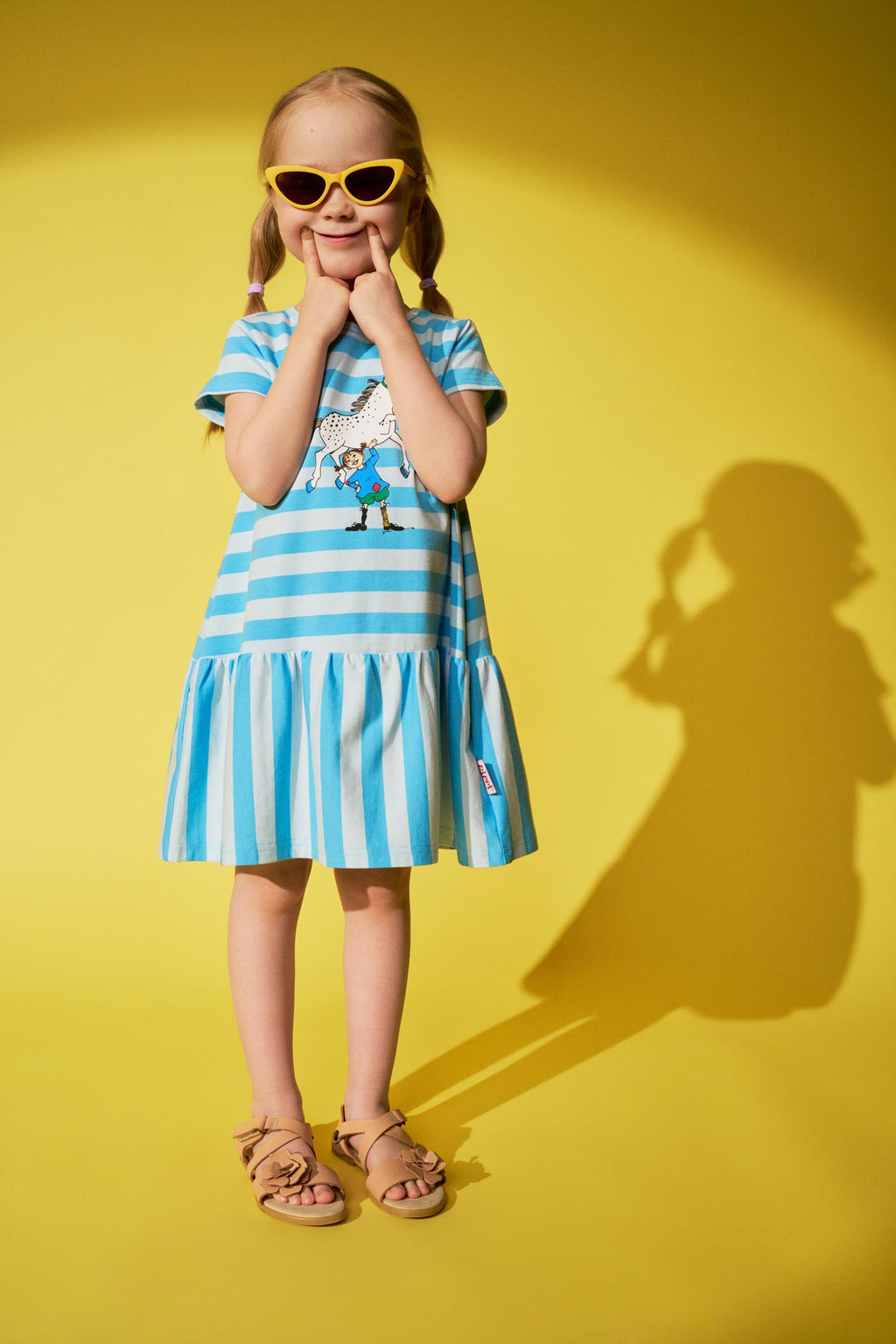 Pippi Langstrumpf - Super Strong Dress blue mit kleinem Onkel